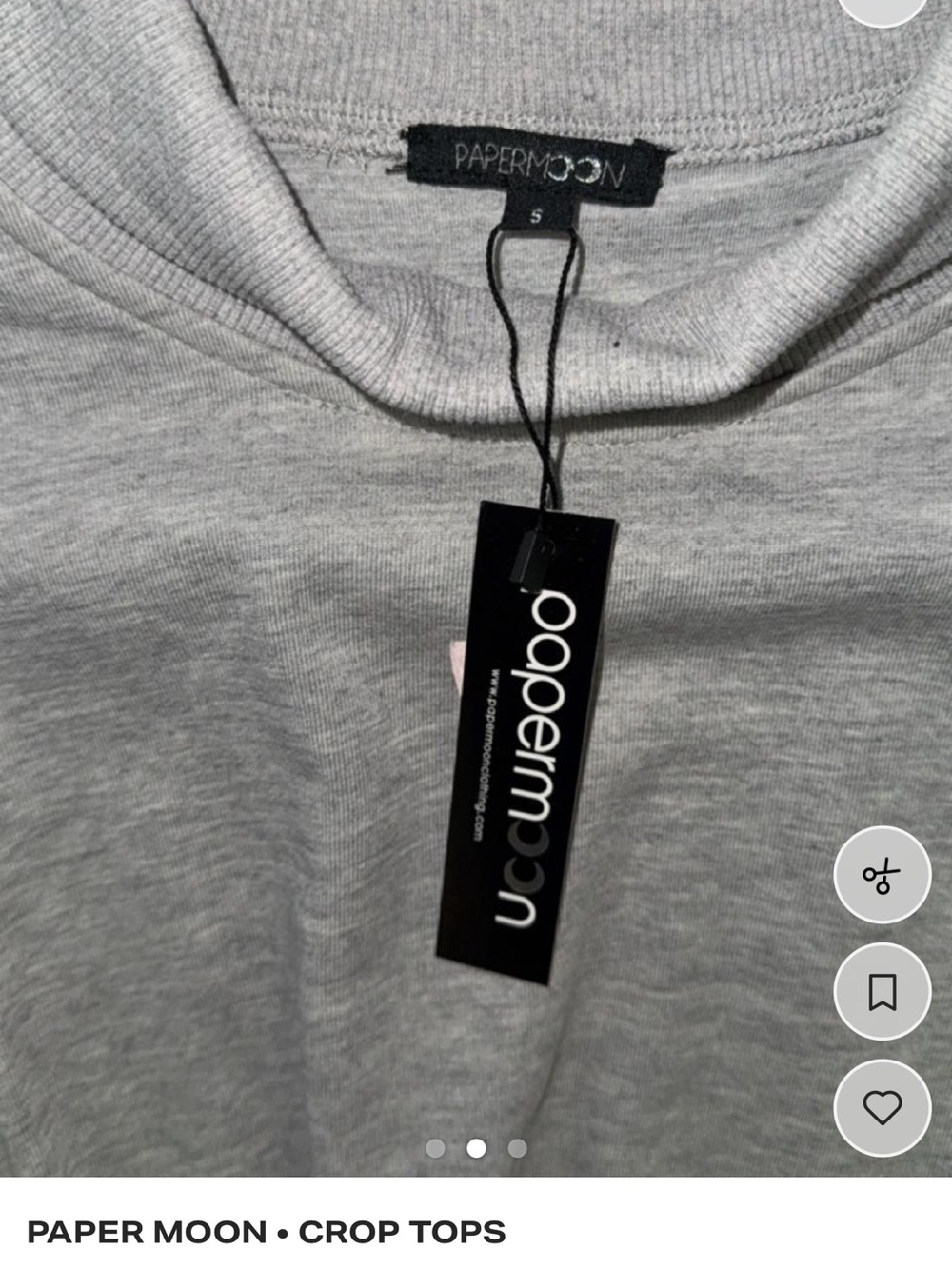 Papermoon Gray Crewneck Sweatshirt